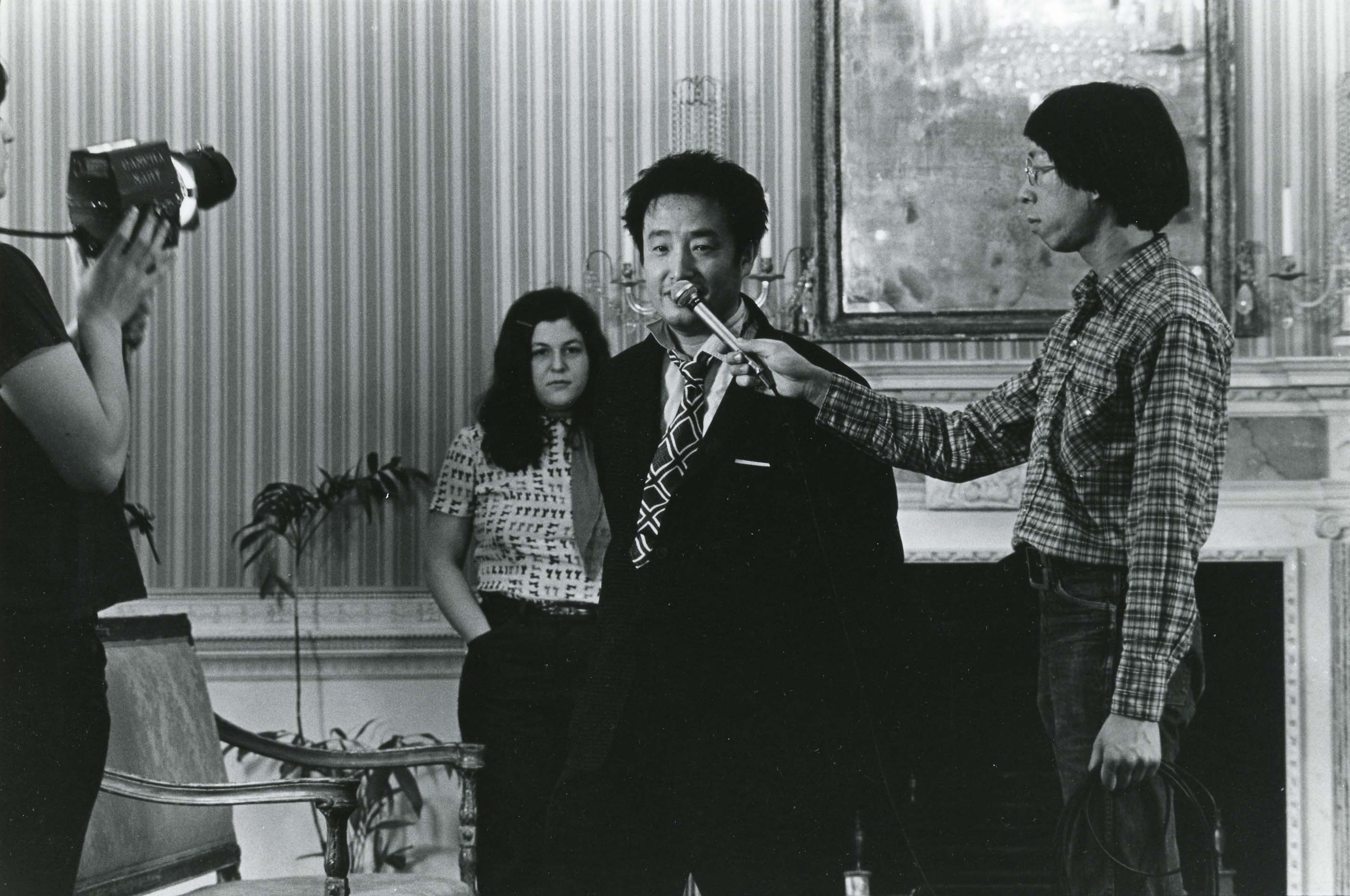 Nam June Paik in 'Rameau's Nephew' by Diderot (Thanx to Dennis Young) by Wilma Schoen by Michael Snow, 1974.